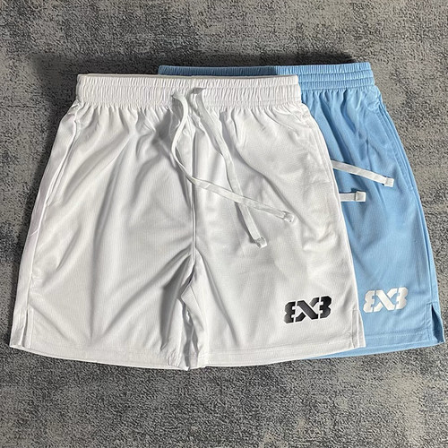 美式篮球裤网眼短裤男士速干不过膝三四分裤健身跑步训练运动裤夏