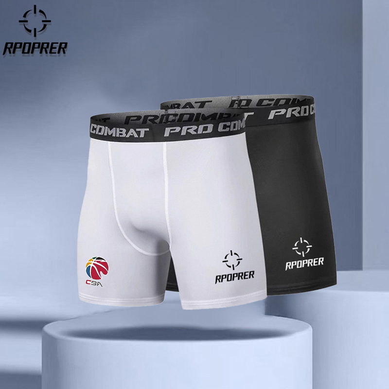 篮球压缩裤男运动跑步健身装备压缩训练五分内裤高弹速干紧身短裤