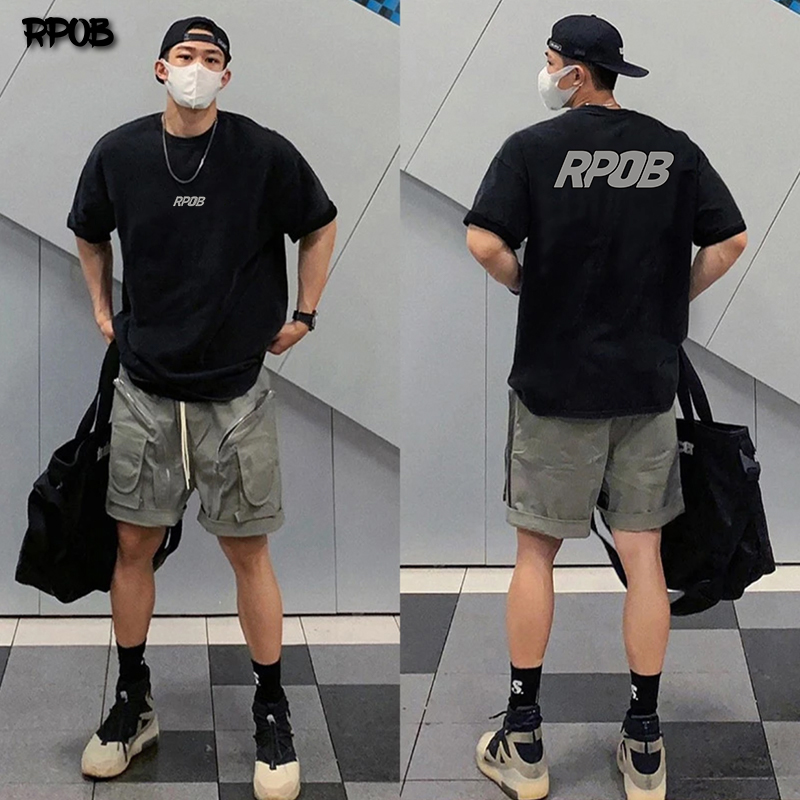 RPOB美式速干篮球短袖投篮服T恤休闲训练服运动跑步网眼透气半袖