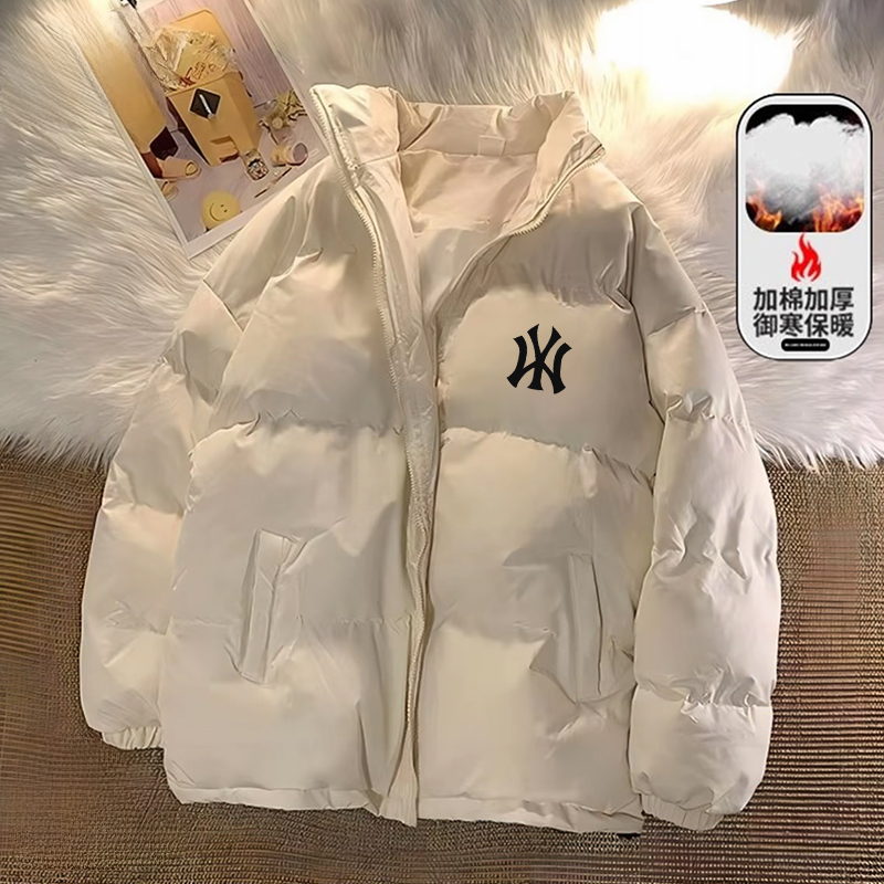 秋冬美式立领棉服外套男冬季加厚保暖情侣面包服男生过冬防寒棉衣