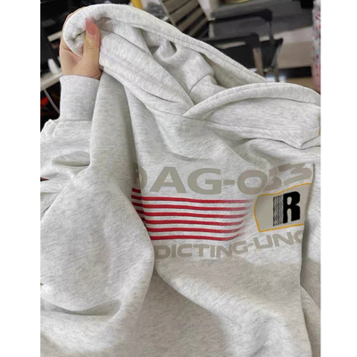 美式小众高级感字母印花连帽卫衣男冬季潮牌加绒加厚百搭宽松上衣