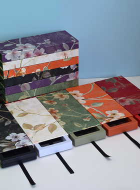 9*23CM长款中国风PE薄膜悬浮盒毛衣链项链珠宝首饰盒文玩抽拉盒子