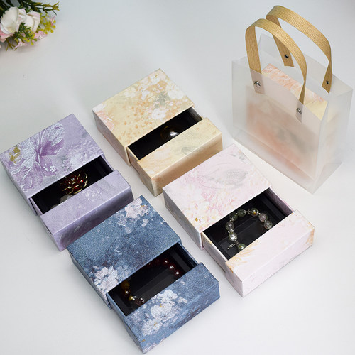 高级国风抽屉式饰品盒防氧化悬浮盒戒指耳钉项链手链首饰包装盒