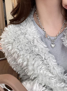 今饰有约纯银女简约项链