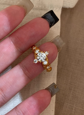 今饰有约小红书中古月桂叶戒指