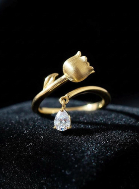 今饰有约沙金拉丝铃兰花戒指