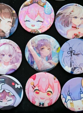 vup虚拟主播系列徽章永雏塔菲星瞳东雪莲阿梓asoul可定制