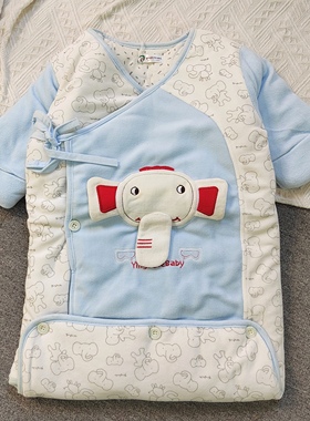 新生婴儿睡袋秋冬款加厚保暖防踢被新生儿宝宝防着凉神器夹棉睡袋