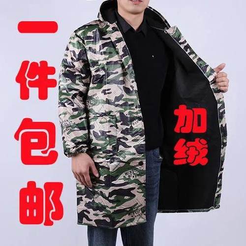 冬季加绒加厚罩衣防水防油男款围裙工作服女干活加绒加厚女中长款