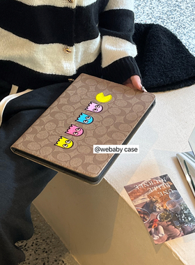 俏皮复古风老花ipad保护套10代/pro11寸刺绣书本式10.2/9.7平板壳