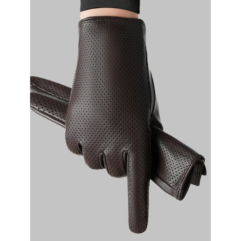 进口真皮手套男薄款秋冬季保暖修手开车骑行触屏头层羊皮商务时尚