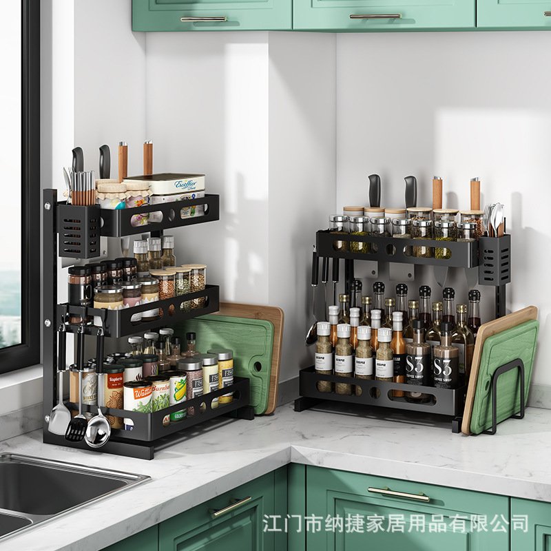胖东来厨房调料置物架筷子刀架台面多功能调味架厨具用品收纳架多