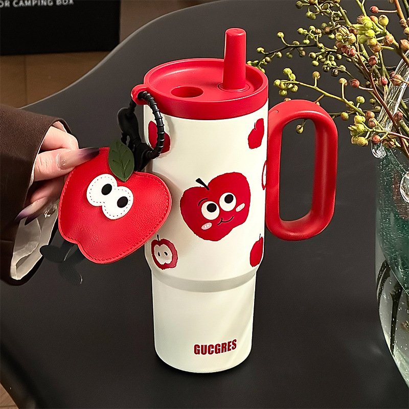 进口新款暮色冰霸杯高颜值双层不锈钢保温杯保冷带手柄巨无霸吸管