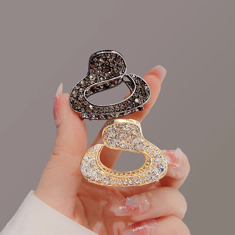 进口2023新款黑色小抓发夹中号夹子后脑勺半扎发头饰抓夹发卡顶夹