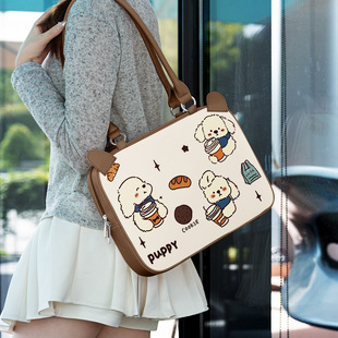 单肩包14寸笔记本斜挎包防水15.6寸游戏本适用学生华为荣耀16便携