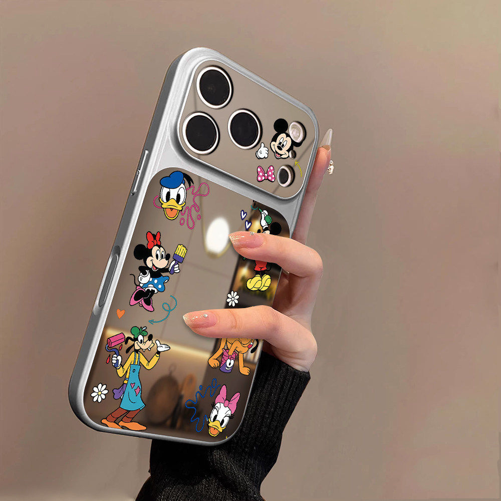 调皮米老鼠适用iPhone17手机壳16/14pro苹果13pro镜面15promax17a