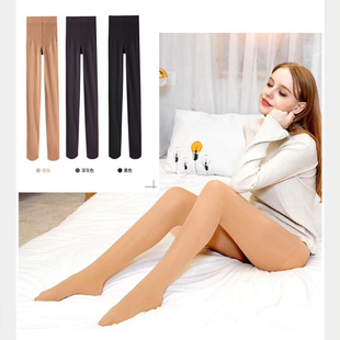 和美80D超柔天鹅绒连裤 袜不掉档不起球连脚长丝袜春秋黑肤色袜子