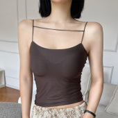 可外穿背心 薄款 和美新款 多功能美背带胸垫一体无痕打底小吊带夏季