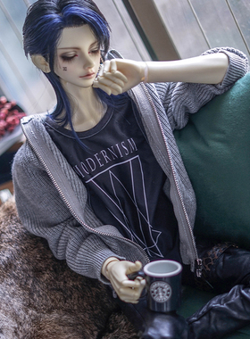 包邮现货 斜开链高领毛衣黑色灰色BJD娃衣壮叔普叔SD可穿三万院长