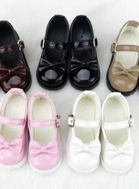 满68包邮|BJD鞋子C16三万院长3分4分6分黑白棕粉卡其女皮鞋单鞋SD