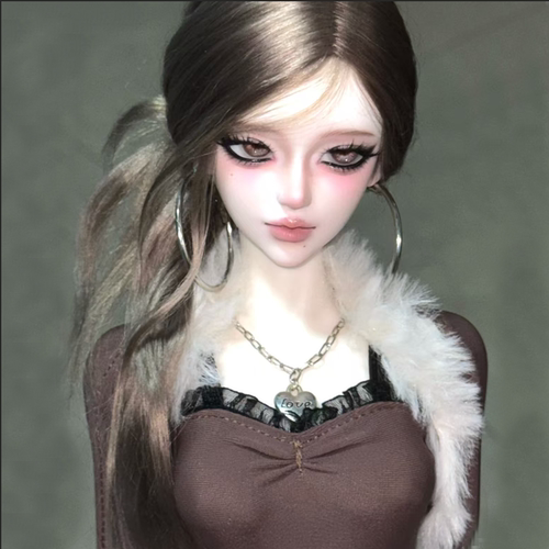 4分若青灰羽人形单头BJD娃娃