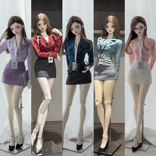 秘书小姐三分衬衫短裙多色搭配