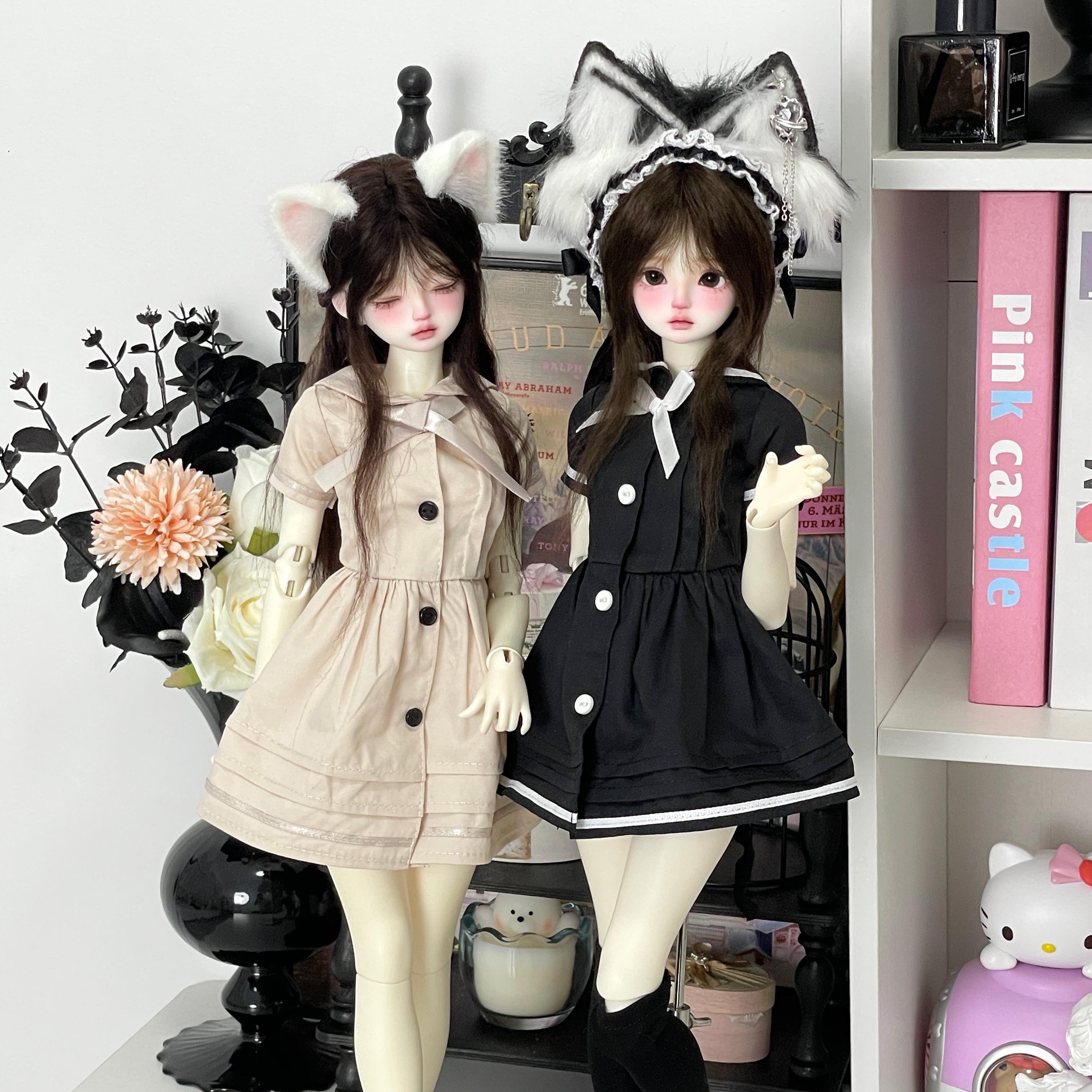 水手服四分六分BJD娃衣连衣裙