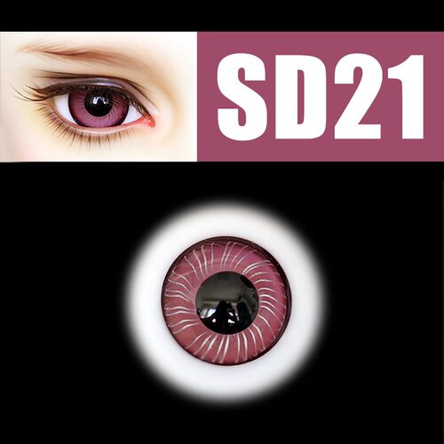 BJD眼珠 多层有纹玻璃眼珠SD21 18mm/16mm/14mm黑紫A品swdoll