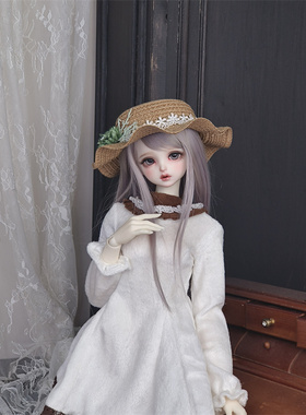 【满68包邮】 bjd娃衣3分秋冬复古美拉德睡衣珊瑚绒面连衣裙sdgr