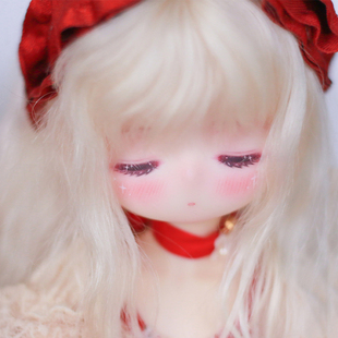 现货 白兔糖二次元水贴脸 梦影 BJD娃娃三万院长imomodoll盲盒头