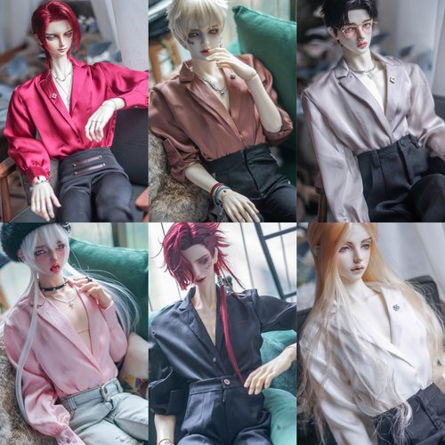 真丝娃用衬衫BJD娃衣4分