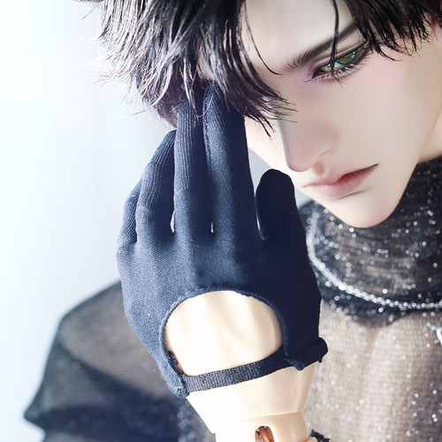 现货 满68包邮 BJD娃娃手套黑色叔ID75露背手套全指 三万院长