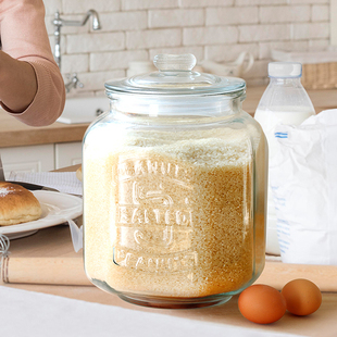 玻璃储物罐厨房食品级密封罐10斤酿酒罐防虫防潮米桶杂粮面粉米缸