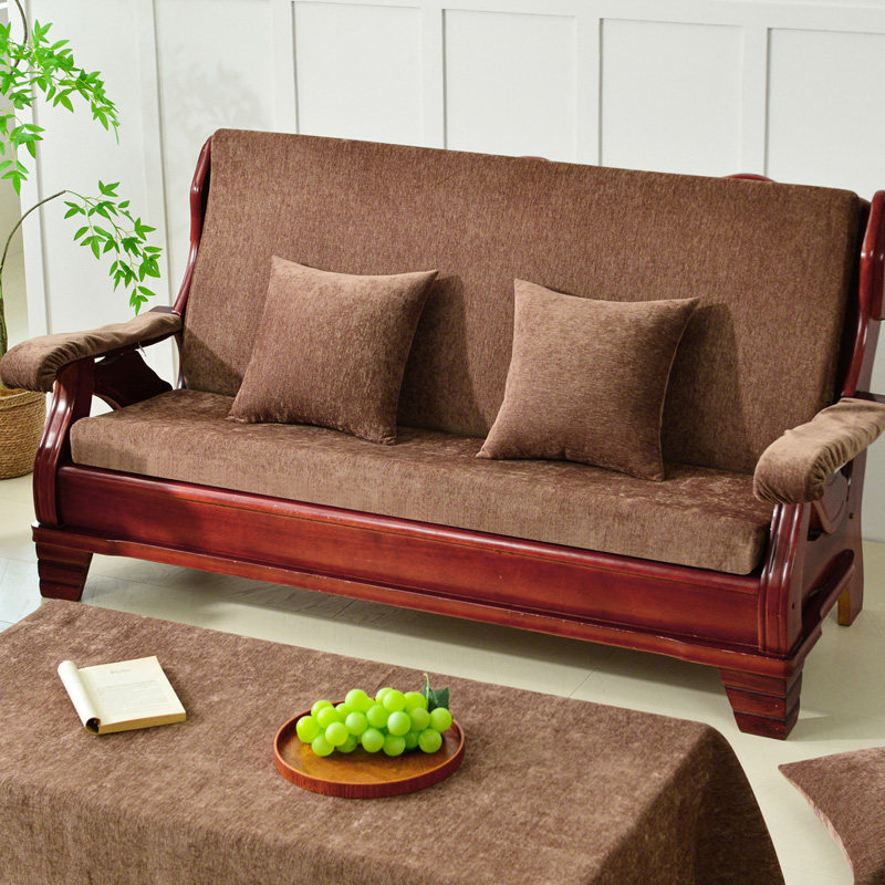 实木红木质沙发垫带靠背连体加厚中式四季防滑定做春秋椅海绵坐垫