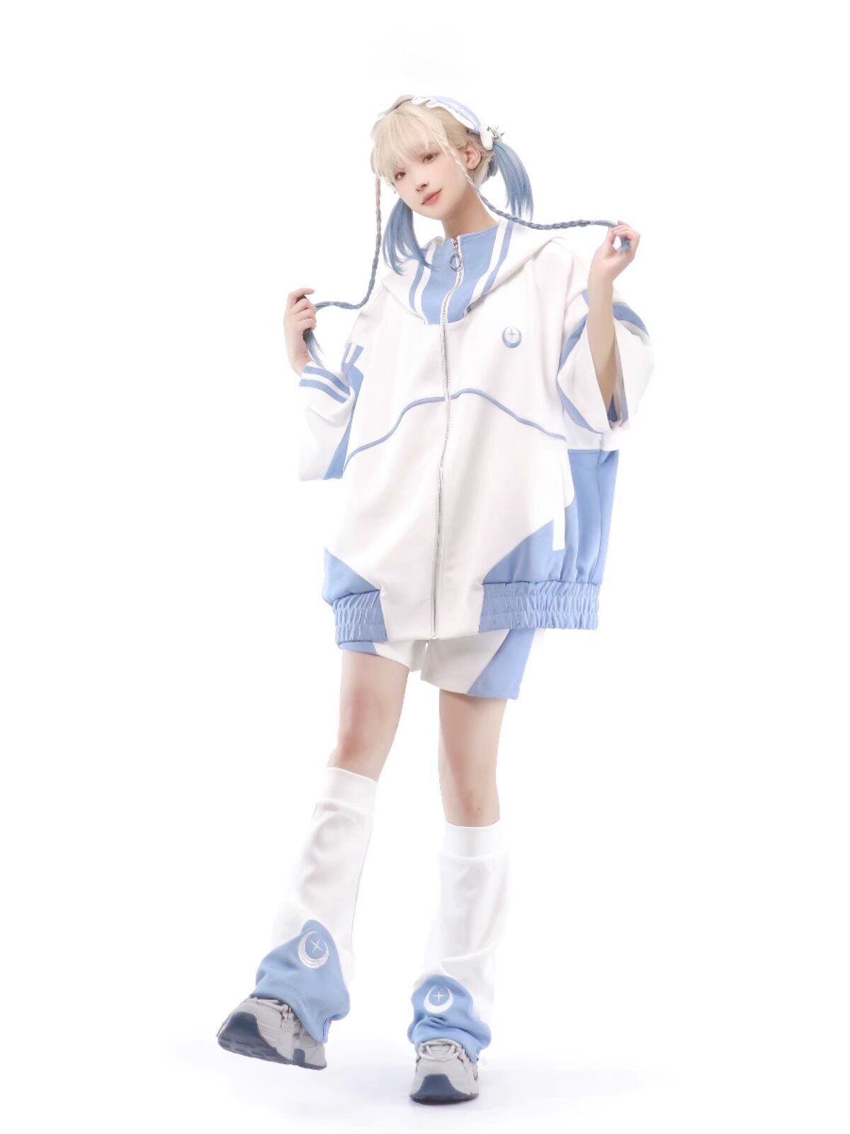 XINGZI 라디오 반팔 광산 시리즈 남성과 여성을 위한 대량 생산 재킷 작은 일본 귀여운 학생 스포츠 정장