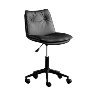 北欧电脑椅真牛皮型轻奢升降书房写字小型转椅家用久坐舒适椅子