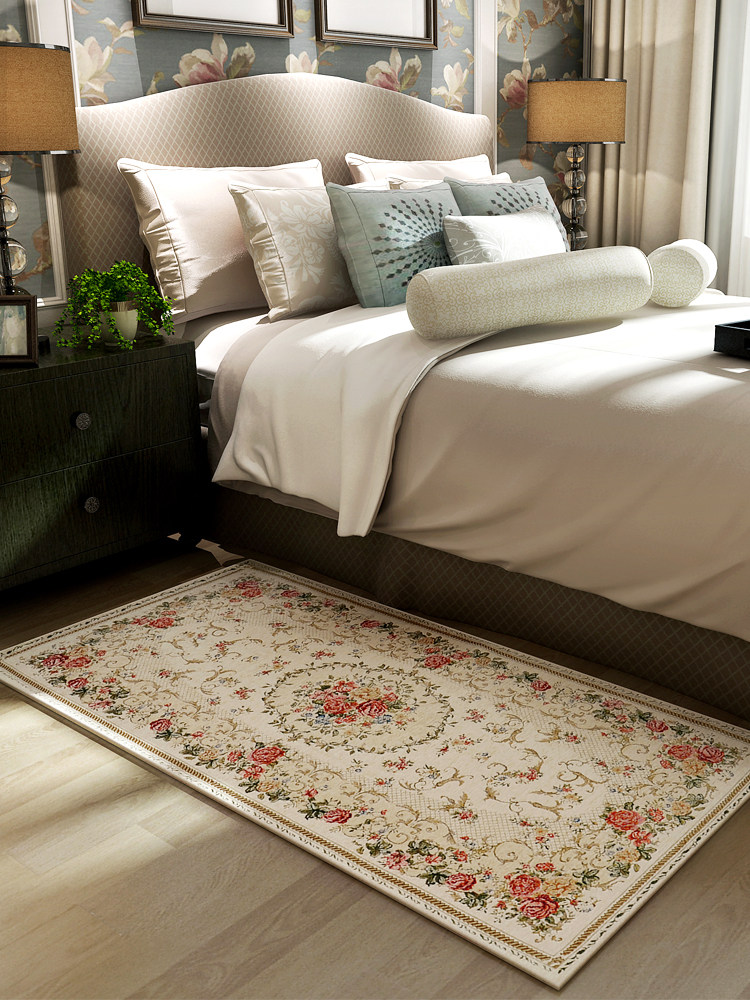 众弘 地毯进门 雪尼尔提花入户玄关 卧室床边 欧式田园门厅可机洗