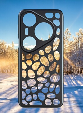 适用华为pura80/80pro散热手机壳p70pro镂空孔洞p70ultra潮款p40p50p60全包p50pro超薄软壳pura80ULtra空心壳