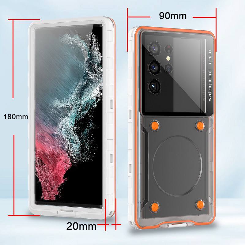 通用密封防水手机壳适用华为pura70骑行防雨尘p40/p50/p60全包防摔p50pro触控操作p60art水下拍照保护壳潜水