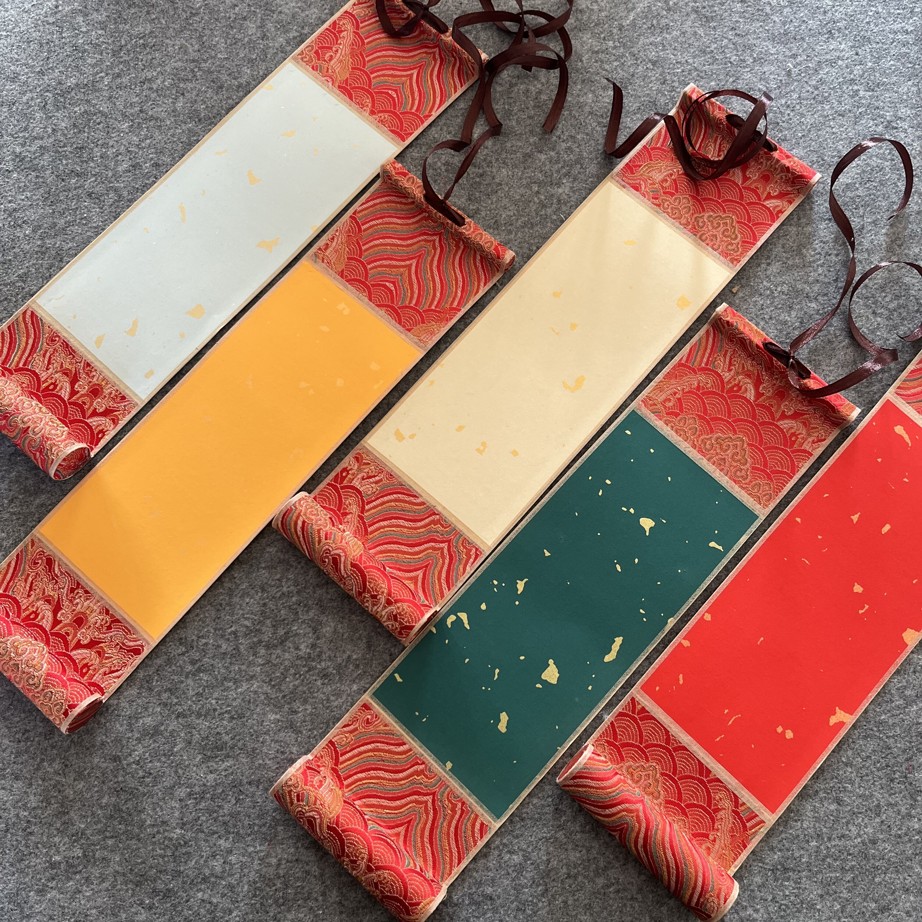 手写定制书法卷轴结婚订婚摆台手拿拍照道具乔迁迷你小对联小挂件