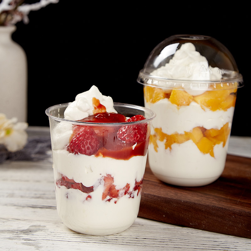 高透350ml一次性冷饮定制咖啡杯