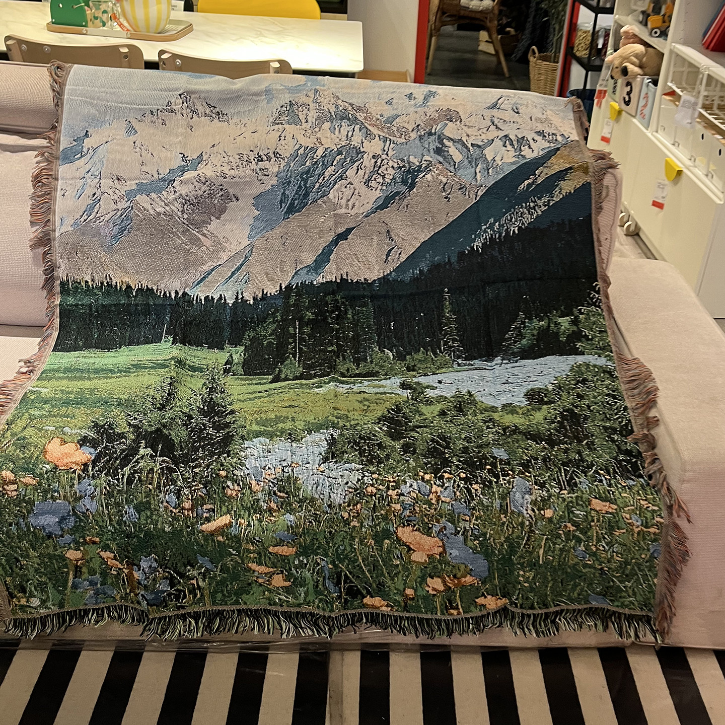 高原风毛毯办公室午睡披肩毯装饰沙发巾背景布置小毯子床盖巾针织