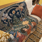 Merry Christmas圣诞节装 饰毯节日布置休闲毯沙发毯盖毯毛毯挂毯