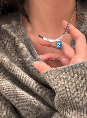 简约冷淡风蛇骨项链女小众设计高级感素链甜酷choker颈链锁骨链潮