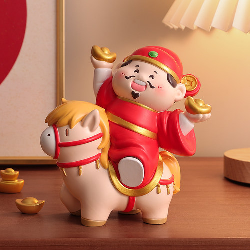 财神爷摆件办公室桌面装饰招财