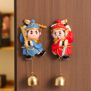 门神镇宅铃铛挂件门铃入户门装饰品进门推门提醒风铃乔迁新居礼物