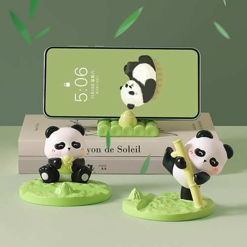 熊猫手机支架可爱周边文创礼物