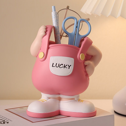 创意可爱背带裤笔筒摆件实用礼物