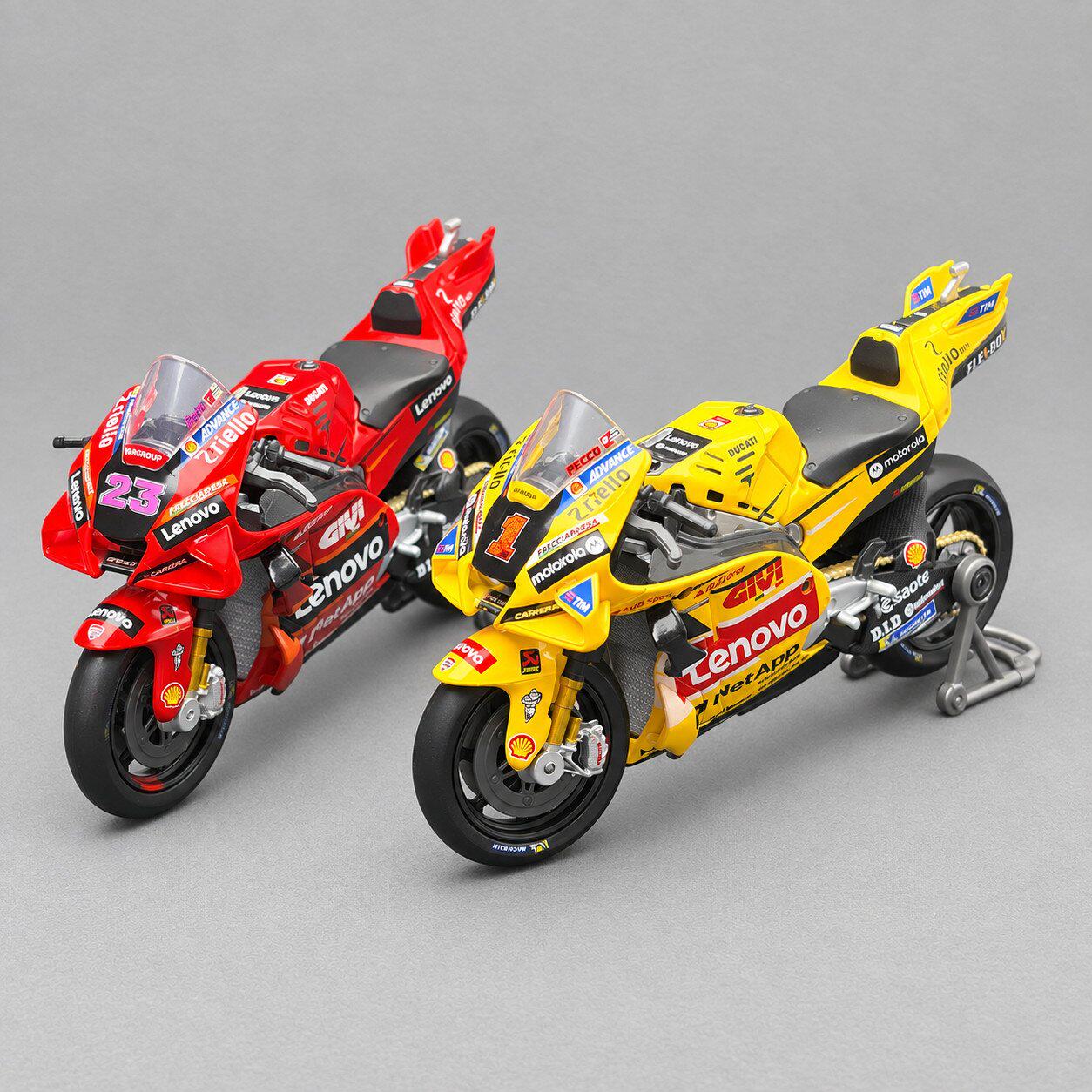 限量款美驰图1:18圣马力诺黄杜卡迪1号GP2023赛季限量版车模型