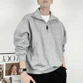 卫衣男拉链套头春秋设计感小众秋冬东大门oversize棉美式 潮ins